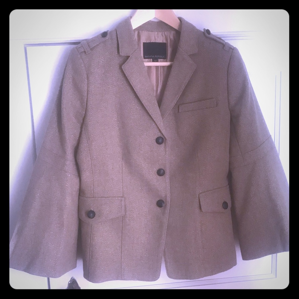 NWOT BR military inspired jacket w/touch of gold